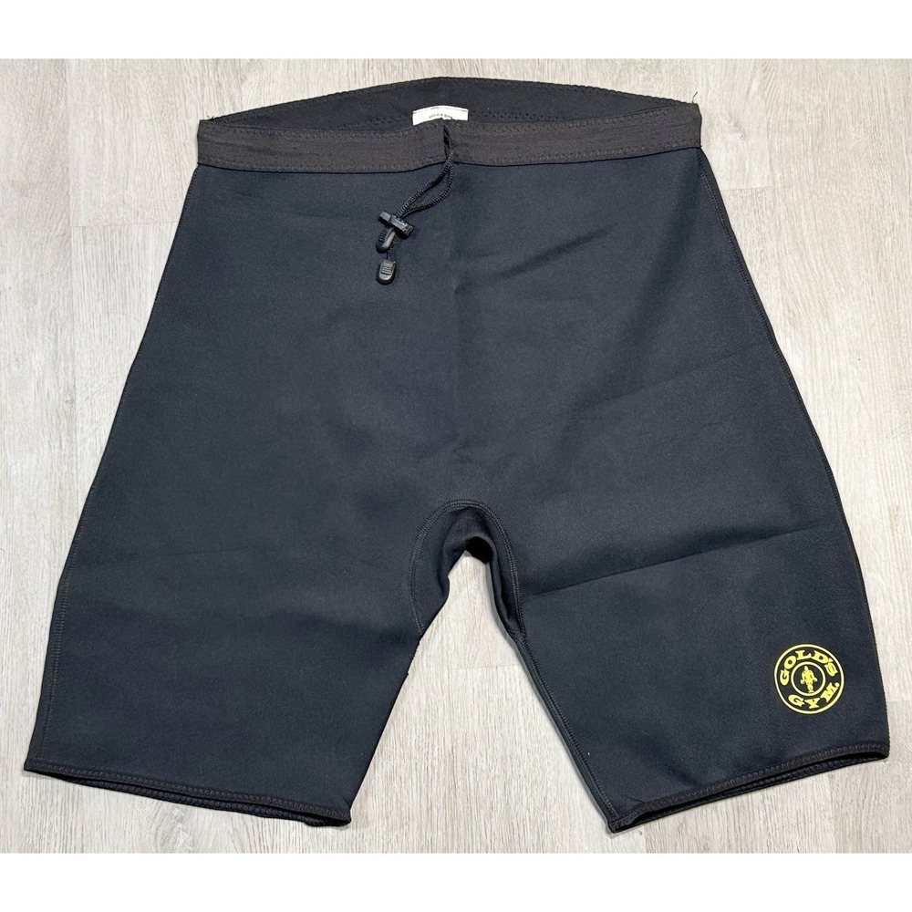 Gold's Gym Neoprene Shorts Mens L/XL Black Performance RN# 110387